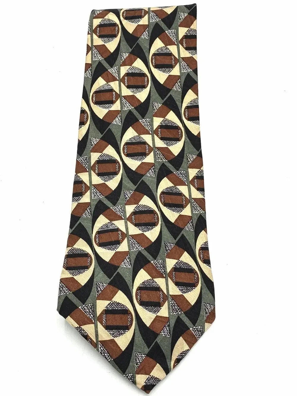 Screenplay by Martin Wong tie Abstract Geometric Silk Vintage Mens Made In USA
